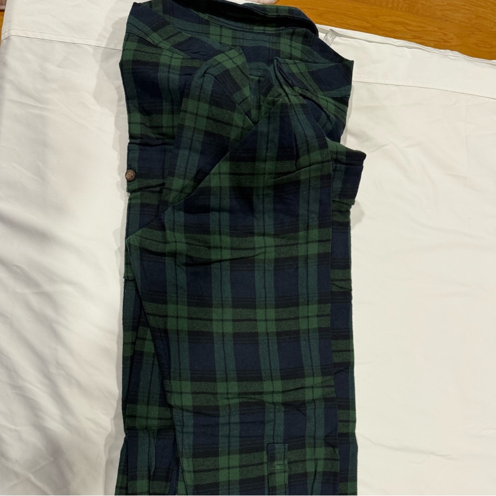 Eddie Bauer Green and Black Plaid Chinos